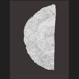 Ivory Lace Tablecloth approx 65" x 70" Preowned